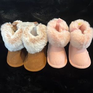 Infants Winter Fur Boots. NWT. Soft Bottoms